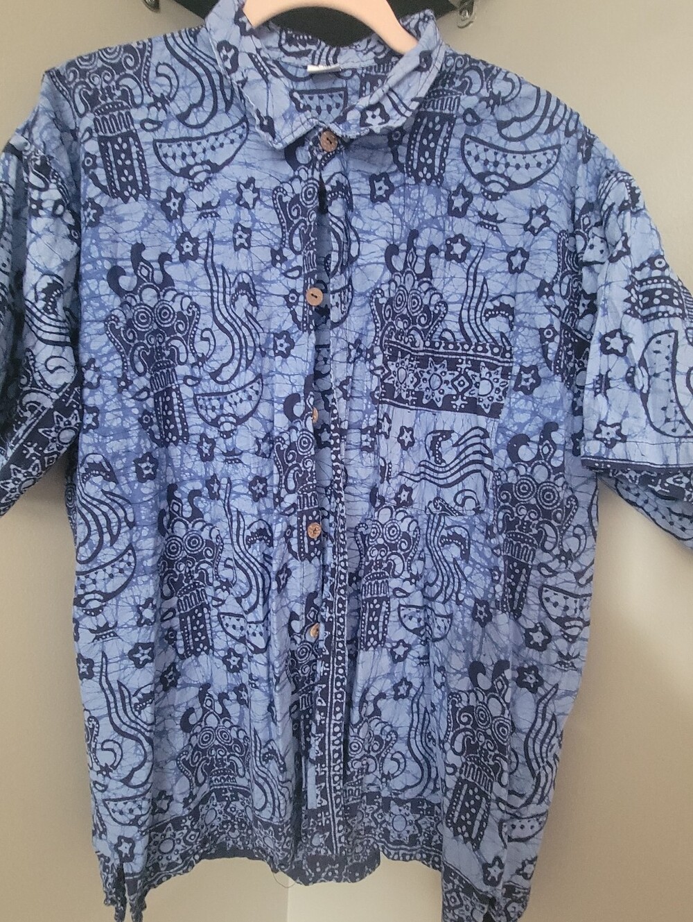 Men's XL DIAN Button Up Shirt In Tribal Print